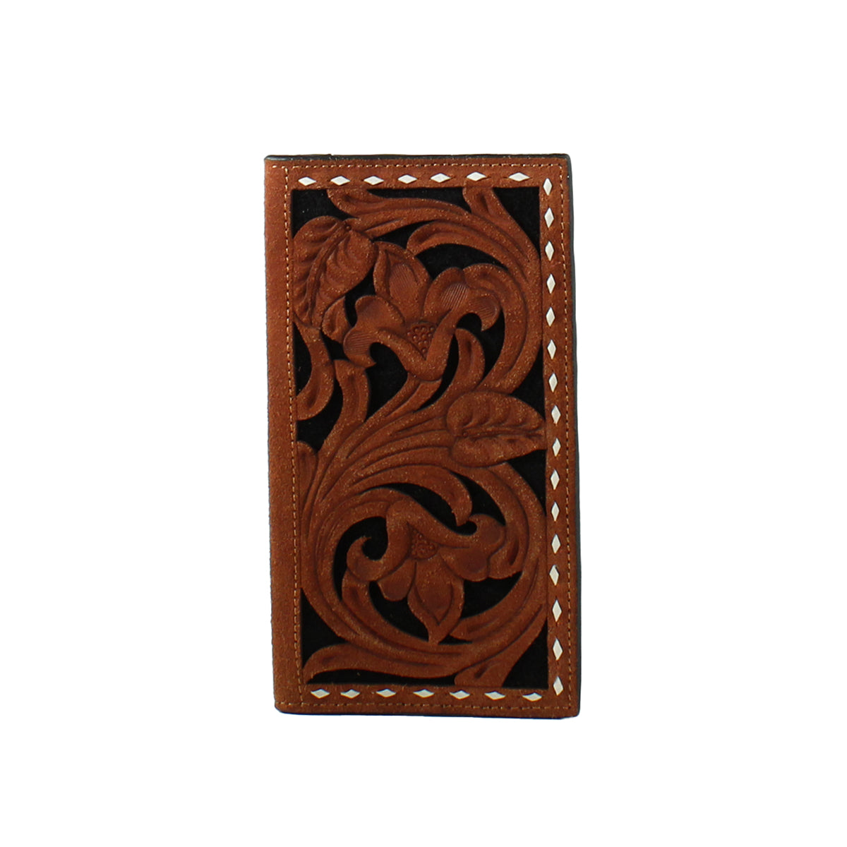 3D Rodeo Men's Wallet Floral Filigree Brown STYLE D250005902