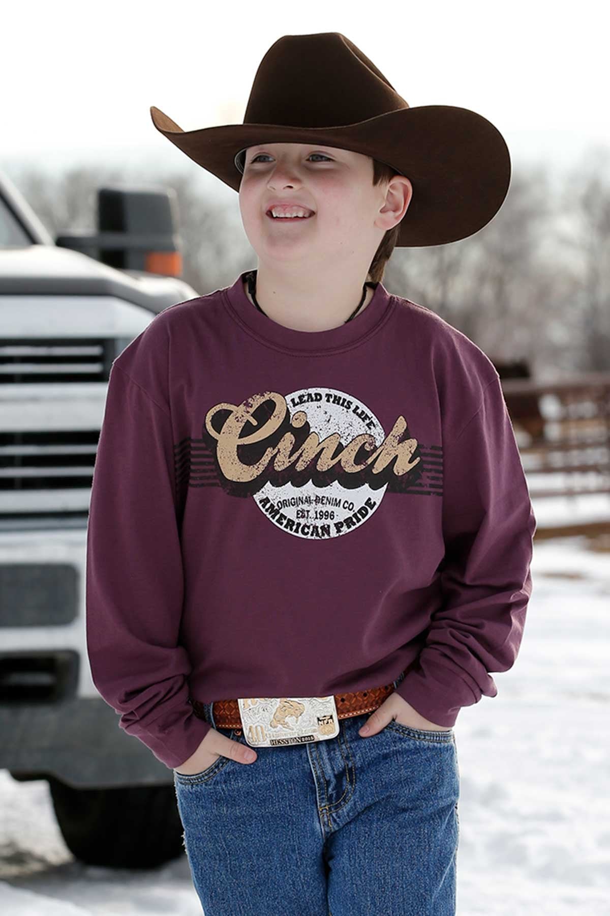 Cinch Boy's Long Sleeve T Shirt STYLE MTT7630014