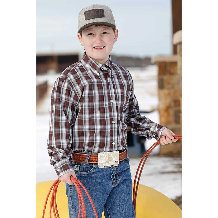 Cinch Boy's Long Sleeve Shirt STYLE MTW7060301