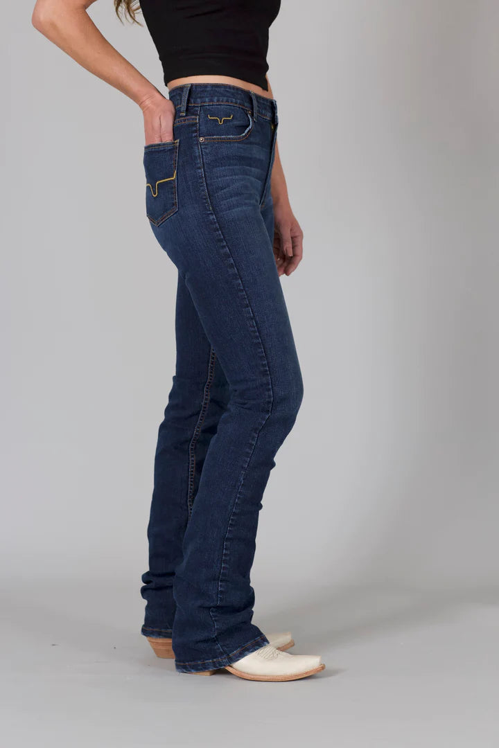 Kimes Ranch Women's Jennifer Ultra-High Rise Wide Flare Dark Wash Blue  Jeans, 0-32 at  Women's Jeans store