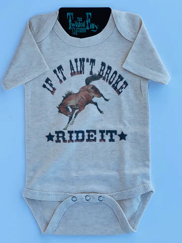 Twisted Filly Infant If it Ain't Broke Onesie STYLE TF-404